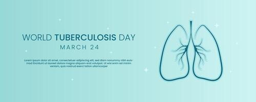 World Tuberculosis Day on March 24 banner. vector