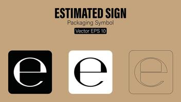 Estimated Sign Packaging Symbol vector