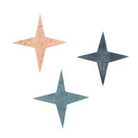 Twinkling stars. Watercolor illustration vector