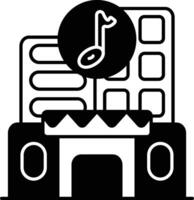 Recording Studio glyph and line vector illustration