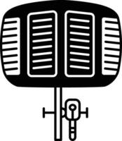 Audio Filter glyph and line vector illustration