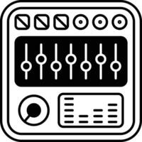 Audio Equalizer  glyph and line vector illustration