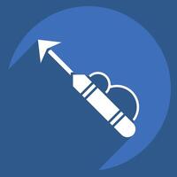 Icon Harpoon. related to Diving symbol. long shadow style. simple design illustration vector