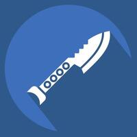 Icon Desert Harpoon. related to Diving symbol. long shadow style. simple design illustration vector