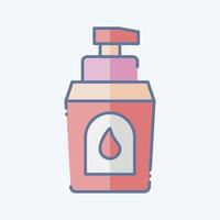 Icon Cream Waterprof. related to Diving symbol. doodle style. simple design illustration vector