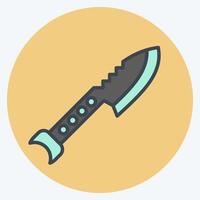 Icon Desert Harpoon. related to Diving symbol. color mate style. simple design illustration vector