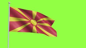 makdonien flagga långsam rörelse video