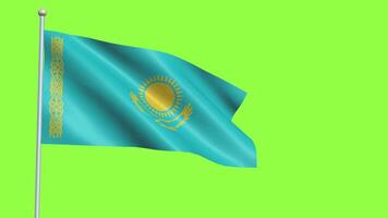 Kazakhstan drapeau lent mouvement video