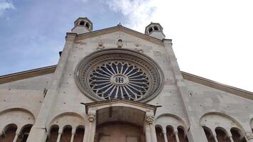 Architecture detail of Modena's Duomo in Italy video