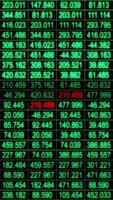 A vertical data grid of streaming numbers - Loop video