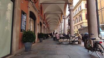 MODENA ITALY 1 OCTOBER 2020 View of Emilia Centro alley in Modena in Italy video