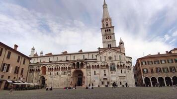 modena Italien 1 oktober 2020 modena s katedral i de historiacl stad Centrum video