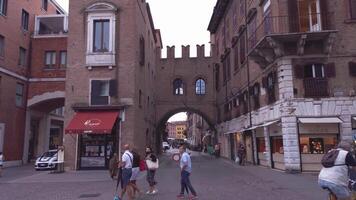 FERRARA ITALY 30 JULY 2020 View of Piazza del Municipio in Ferrara in Italy video