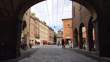 MODENA ITALY 1 OCTOBER 2020 View of Emilia Centro alley in Modena in Italy video