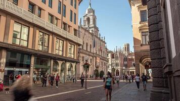 Padova Itália 18 Julho 2020 Tempo lapso do Cavour quadrado dentro Padua Itália video