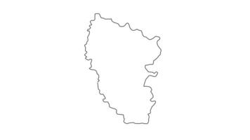 animated sketch of the map of Luhans'k in Ukraine video