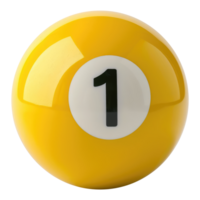 AI generated 1-Ball One-Ball Billiard Pool Ball png