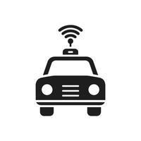 Self drive car icon, Driverless car and vehicle icons of self driving automobile vector