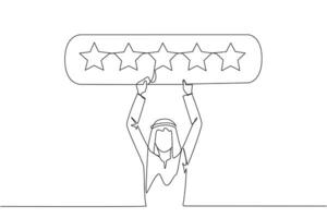 Single Line Drawing Rating Review 5 Star part 3 - Arabian Man-11.eps vector