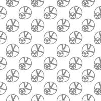 Radiation Pie Chart vector seamless pattern in outline style