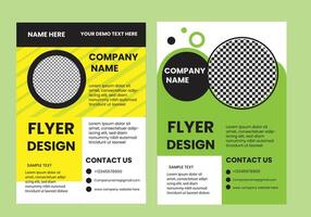 flyer template design vector