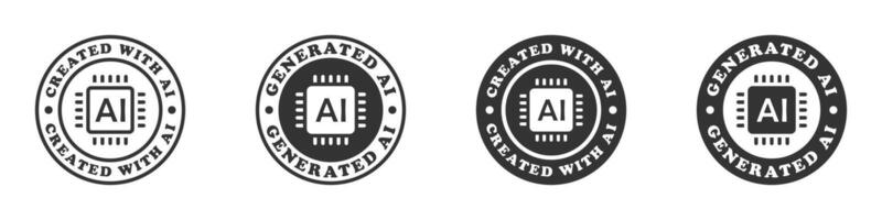 Generated ai icon set. Vector illustration.