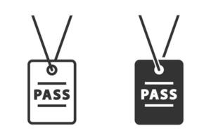 Pass icon isolated on a white background. vector