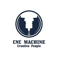 CNC Lathe machine Logo Computer Numerical Control modern 3D cutting technology design manufacturing industry cutting. This logo is ideal for cnc cutting maschines, woodworking industry, and similar. vector