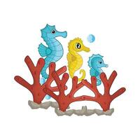 illustration of seahorse vector