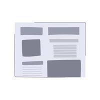 template financial newspaper cartoon vector illustration