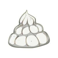 cream meringue cartoon vector illustration