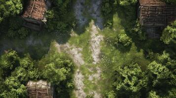 AI generated RPG battle map. Fantasy battlefield illustration, cartography location. Hobby roleplaying. AI generated photo