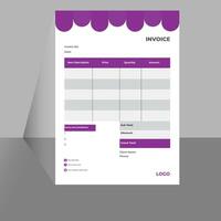 Unique clean fresh Invoice template vector