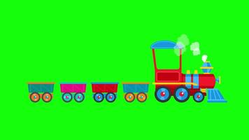 Cartoon Train Station Background Loop BC006 B2 video