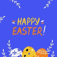 Vector Easter frame template