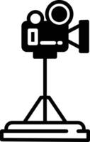 Camera glyph and line vector illustration