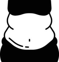 Fat belly glyph and line vector illustration