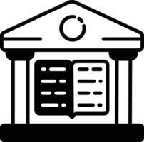 Library glyph and line vector illustration