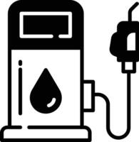 Petrol Station glyph and line vector illustration