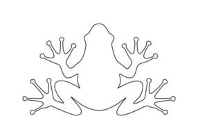 Simple frog outline continuous one line drawing vector illustration