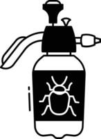 bug spray glyph and line vector illustration