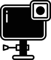 Camera glyph and line vector illustration
