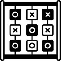 Tic Tac Toe glyph and line vector illustration