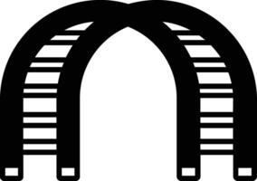 Ladder glyph and line vector illustration