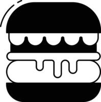 burger mustard glyph and line vector illustration