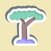 Sticker Baobab. related to South Africa symbol. simple design illustration vector