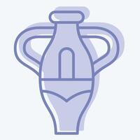 Icon Vase. related to South Africa symbol. two tone style. simple design illustration vector