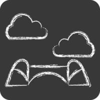 Icon Blocktrans Bridge. related to South Africa symbol. chalk Style. simple design illustration vector