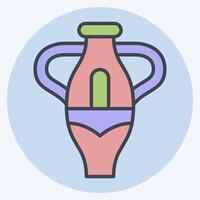 Icon Vase. related to South Africa symbol. color mate style. simple design illustration vector