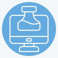 Icon Chemistry Tutorial. related to Learning symbol. blue eyes style. simple design illustration vector